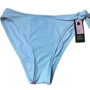Wild Fable Women's Blue Textured Cheeky High Waist Bikini Bottom - Medium - NWT